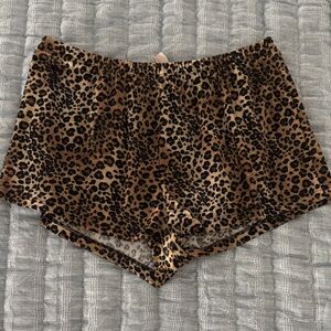 Leopard Print Women's Sleep Shorts